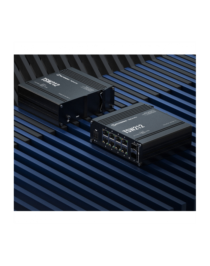 teltonika Przełącznik zarządzalny przemysłowy TSW212 2xSFP 8xGbE L2/L3 główny
