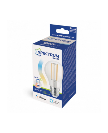 spectrum smart *ZAROWKA SMART TUYA WIFI GLS 5W COG CLEAR CCT+DIM