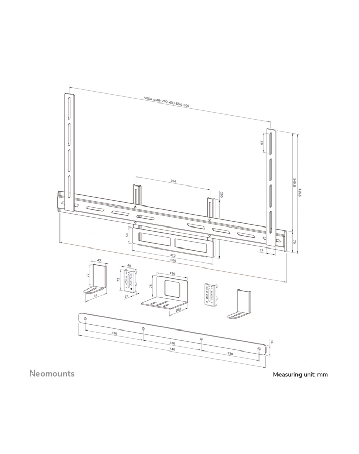 neomounts Uchwyt AV2-500BL główny