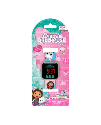Zegarek cyfrowy LED Koci Domek Gabi. Gabby's Dollhouse GD00019 Kids Euroswan
