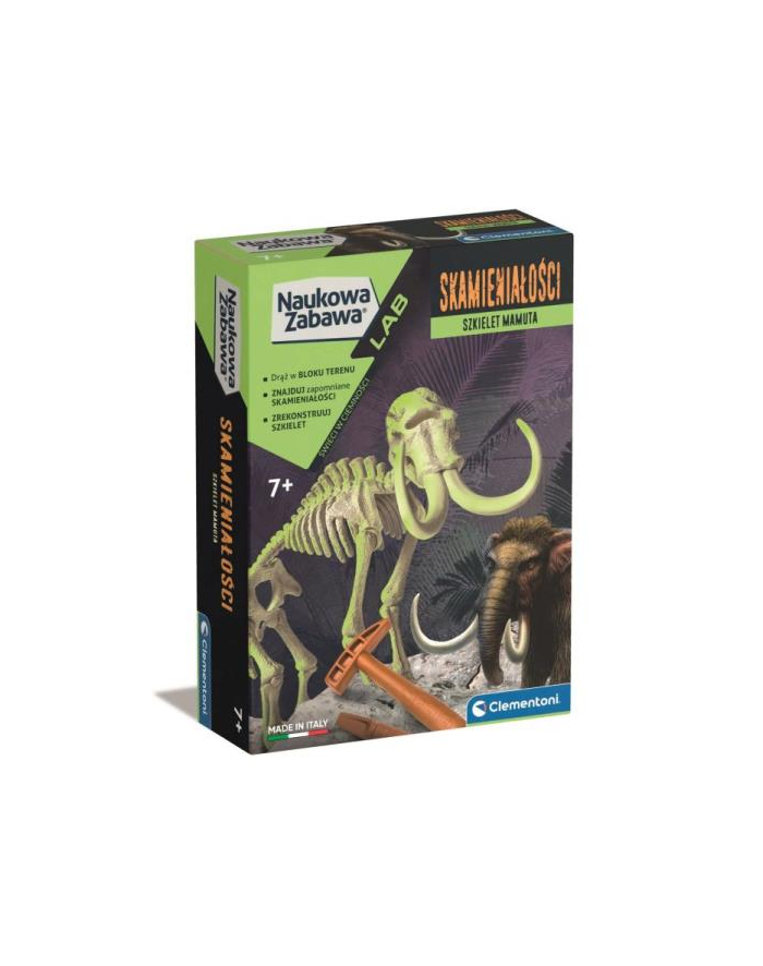 Clementoni Naukowa zabawa. Skamieniałości. Mamut fluorescencyjny 50859 główny