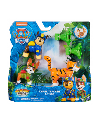 PAW PATROL Psi Patrol: Patrol z dżungli - figurki Chase i Tracker 6068629 p4 Spin Master