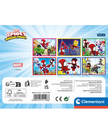 Clementoni Klocki obrazkowe 12el Spidey 41198