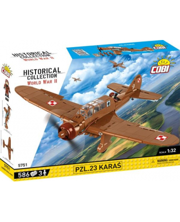 COBI 5751 Historical Collection WWII Samolot PZL.23 Karaś 586 klocków