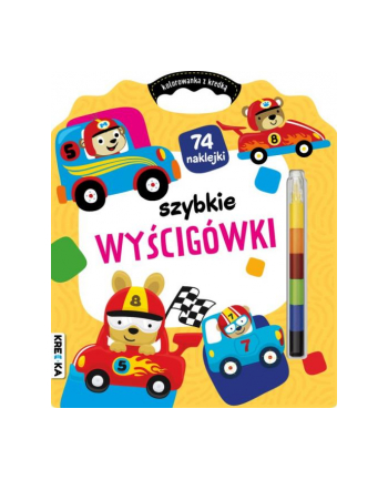 booksandfun Książka Szybkie wyścigówki  z kredką Books and fun