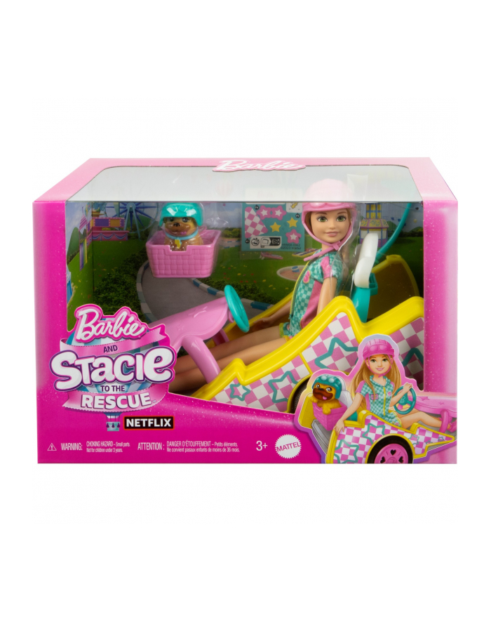 Barbie Gokart Stacie Pojazd filmowy i lalka HRM08 MATTEL główny