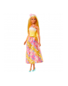 Barbie Lalka Księżniczka Żółto-różowy strój HRR09 MATTEL - nr 11