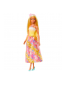 Barbie Lalka Księżniczka Żółto-różowy strój HRR09 MATTEL - nr 5