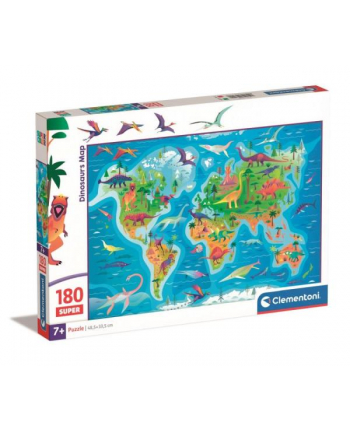 Clementoni Puzzle 180el Dinosaurs Map 29790 nr 1