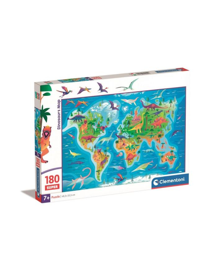 Clementoni Puzzle 180el Dinosaurs Map 29790 główny