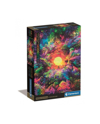 Clementoni Puzzle 500el Compact colorboom Psychedelic Jungle Sunrise 35530