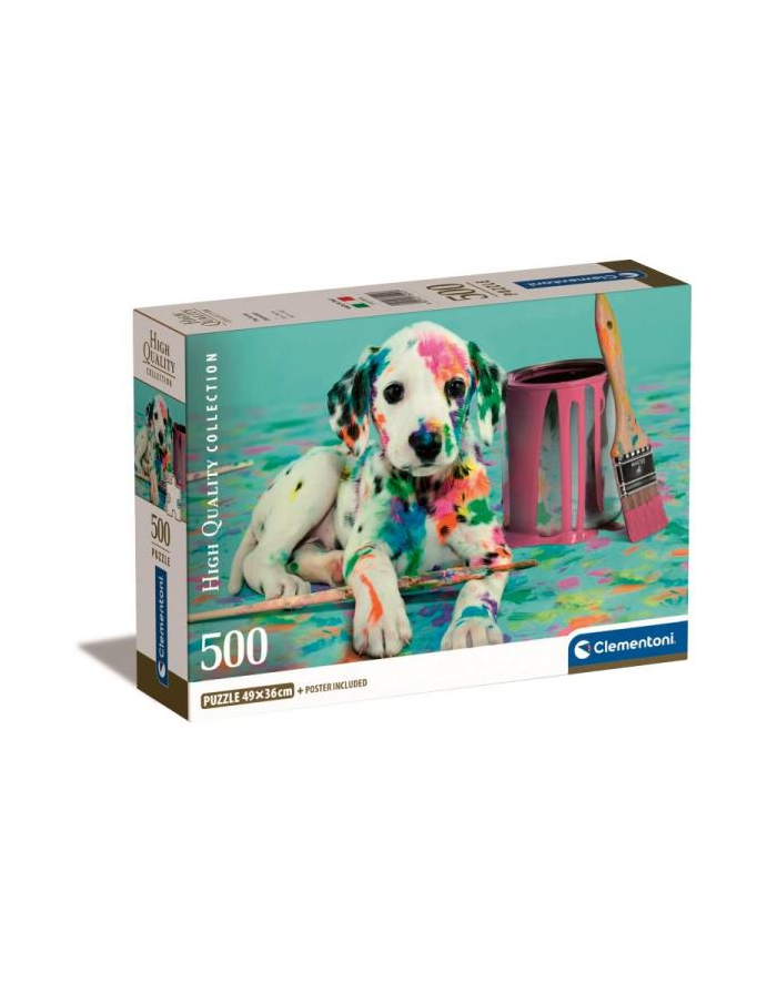 Clementoni Puzzle 500el Compact Dalmatyńczyk z farbami. The Funny Dalmatian 35545 główny