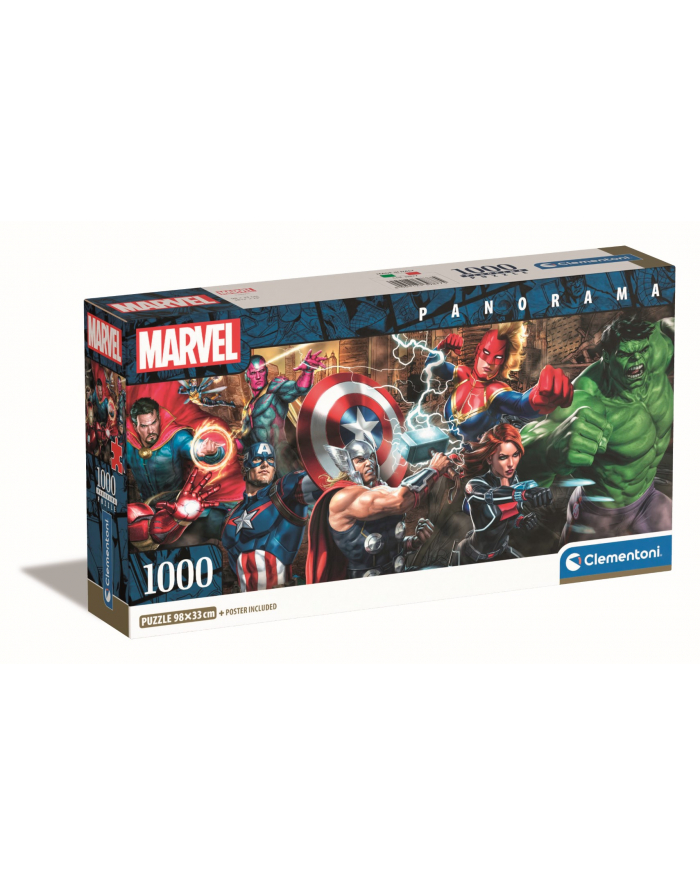 Clementoni Puzzle 1000el Panorama Marvel The Avengers 39877 główny