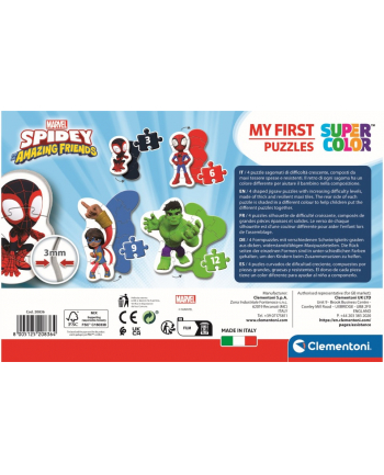 Clementoni Puzzle Moje Pierwsze Puzzle 3-6-9-12el Spidey and His Amazing Friend 20836