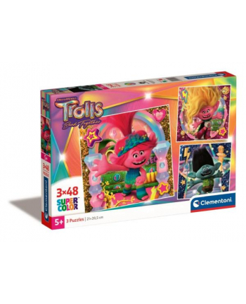 Clementoni Puzzle 3x48el SuperColor square Trolls 3 25292