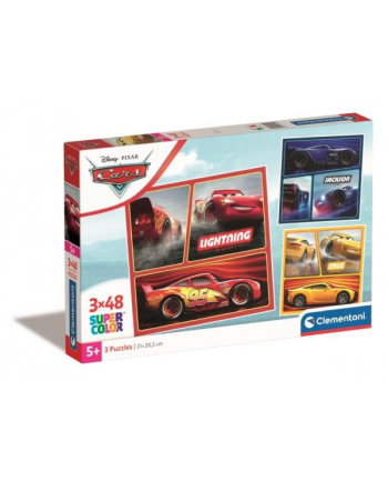 Clementoni Puzzle 3x48el SuperColor square Auta Cars 25305