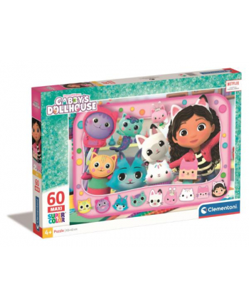 Clementoni Puzzle 60el Maxi SuperColor Koci Domek Gabi. Gabby's Dollhouse 26598