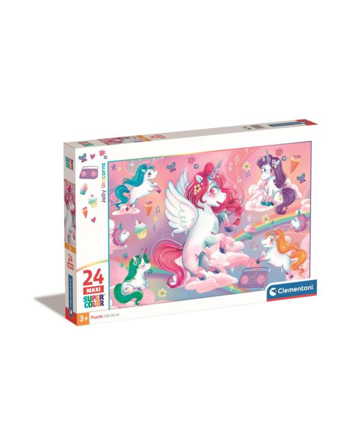 Clementoni Puzzle 24el Maxi Jolly Unicorns 28525 główny