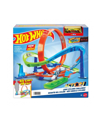 Hot Wheels Action Zestaw Zakręcone tornado Loop Cyclone Challenge HTK16 MATTEL