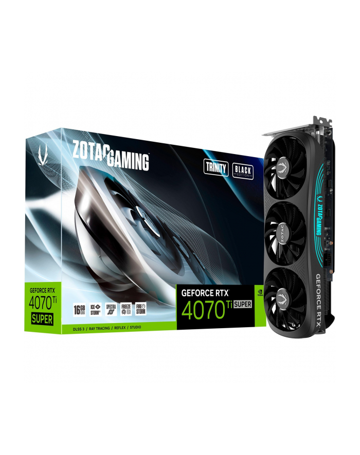 zotac Karta graficzna GeForce RTX 4070 Ti SUPER TRINITY 16GB GDDR6X czarna główny