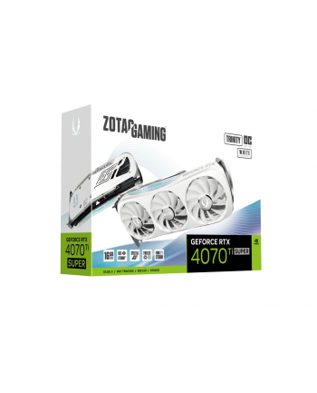 zotac Karta graficzna GeForce RTX 4070 Ti SUPER TRINITY OC 16GB GDDR6X biała