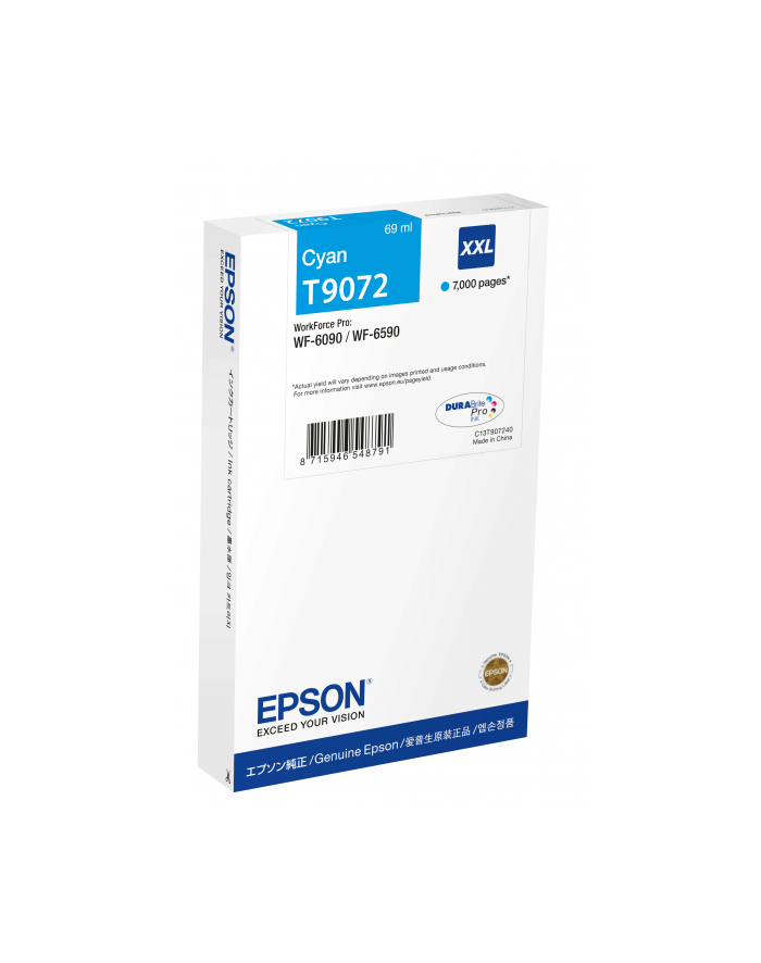 epson Tusz T9072 CYAN  69ml do serii WF-6090/6590 główny