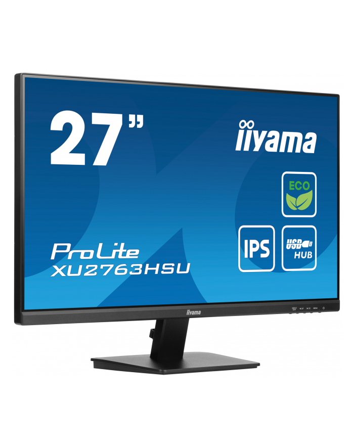 iiyama Monitor 27 cali ProLite XU2763HSU-B1 IPS,100HZ,ECO,3ms,SLIM,HDMI,DP,2x USB3.2 TCO,EPEAT główny