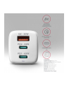 axagon ACU-DPQ65W Ładowarka sieciowa GaN 65W, 3x port (USB-A + dual USB-C) PD3.0/QC4+/PPS/Apple, biała - nr 35