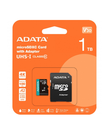 adata Micro SD PremierPro 1TB UHS1 U3 V30 100/85 MB/s + adapter nr 2