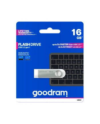 goodram Pendrive UNO3 16GB USB 3.2 Gen1 srebrny nr 1