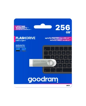 goodram Pendrive UNO3 256GB USB 3.2 Gen1 srebrny nr 1