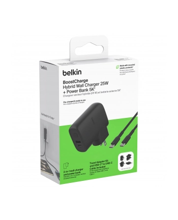 belkin Ładowarka podróżna BoostCharge hybryd 25W 5k mAh +końcówki nr 1