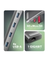 axagon HMC-10HLS Wieloportowy hub USB 5Gbps 4x USB-A, HDMI 4K/60Hz, RJ-45, SD/microSD, PD 100W, 25cm USB-C kabel - nr 30