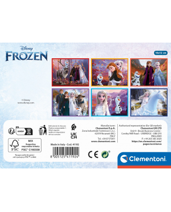 Clementoni Klocki obrazkowe 12el Frozen. Kraina Lodu 41192