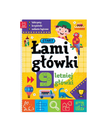 aksjomat Książeczka Łamigłówki 9-letniej główki. Labirynty, krzyżówki, zadania logiczne. Wydanie II