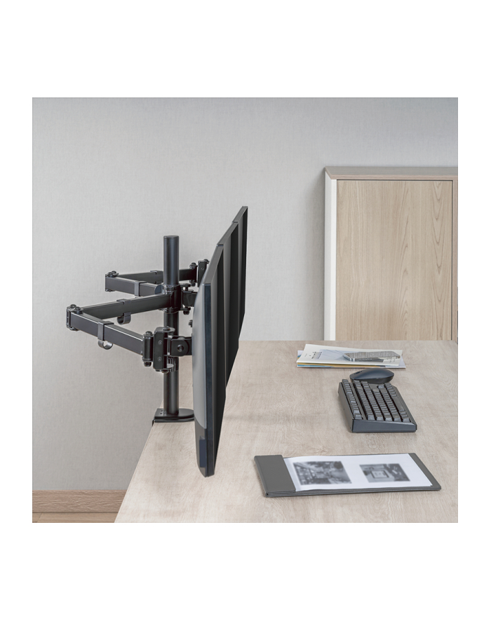 LOGILINK BP0173 Triple monitor mount 17-27inch arm length each 658 mm aluminum główny