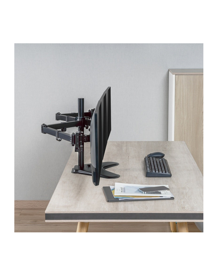 LOGILINK BP0174 Triple monitor mount 17-27inch arm length each 658 mm with smartphone holder aluminum główny