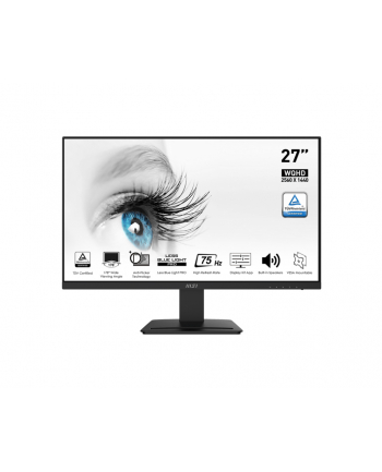 MSI Pro MP273QV 27inch VA 75Hz 4ms 2xHDMI DP Tilt 2 Speaker 2y Warranty Black