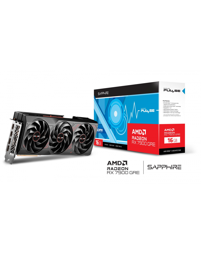 SAPPHIRE PULSE AMD RAD-EON RX 7900 GRE GAMING OC 16GB GDDR6 DUAL HDMI DUAL DP główny