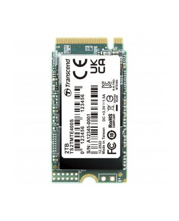 TRANSCEND 2TB M.2 2242 PCIe Gen3x4 NVMe 3D TLC DRAM-less