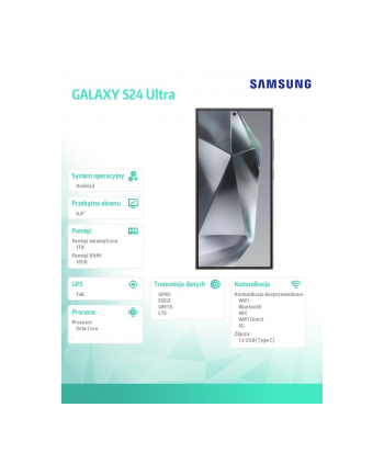 samsung Smartfon GALAXY S24Ultra 5G 12GB/1TB Czarny