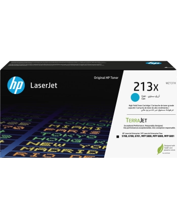 hp inc. HP 213X Cyan Original LaserJet Toner Cartridge nr 1