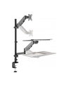 NEOMOUNTS desk mounted sit-stand workstation Screen Keyboard ' Mouse - nr 58