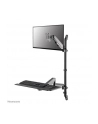 NEOMOUNTS desk mounted sit-stand workstation Screen Keyboard ' Mouse - nr 72