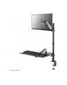 NEOMOUNTS desk mounted sit-stand workstation Screen Keyboard ' Mouse - nr 42