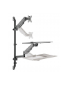 NEOMOUNTS wall mounted sit-stand workstation Screen Keyboard ' Mouse - nr 28