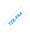 BROTHER Tape TZeFA4B 18mm Blue on White background Thermo sticky 3M - nr 13