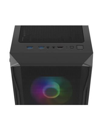 NATEC Fury Shobo SH4F RGB Midi Tower z oknem czarna