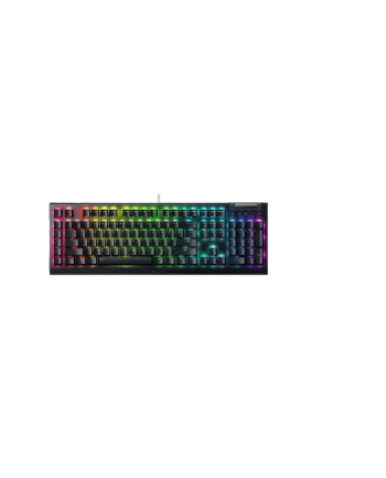 no name Mechaniczna klawiatura do gier Razer BlackWidow V4 X, żółty przełącznik, układ amerykański, przewodowy, czarny Razer