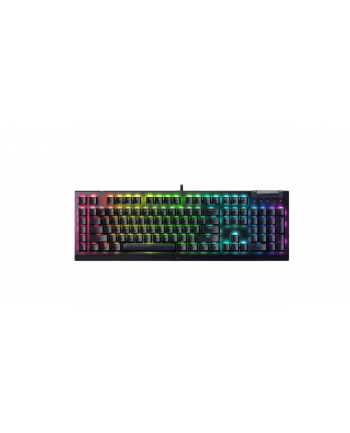 no name Mechaniczna klawiatura do gier Razer BlackWidow V4 X, żółty przełącznik, układ rosyjski, przewodowy, czarny Razer